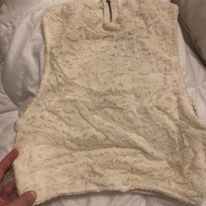 Cropped lace top